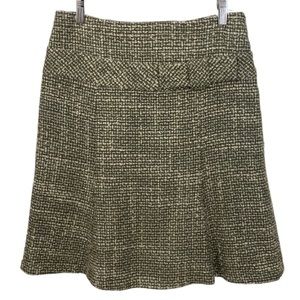 Sandra Angelozzi Green Boucle Trumpet Skirt Size 36